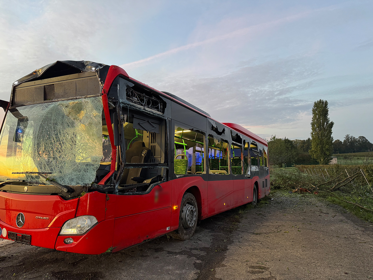 Verkehrsunfall mit Bus am 12.10.2024