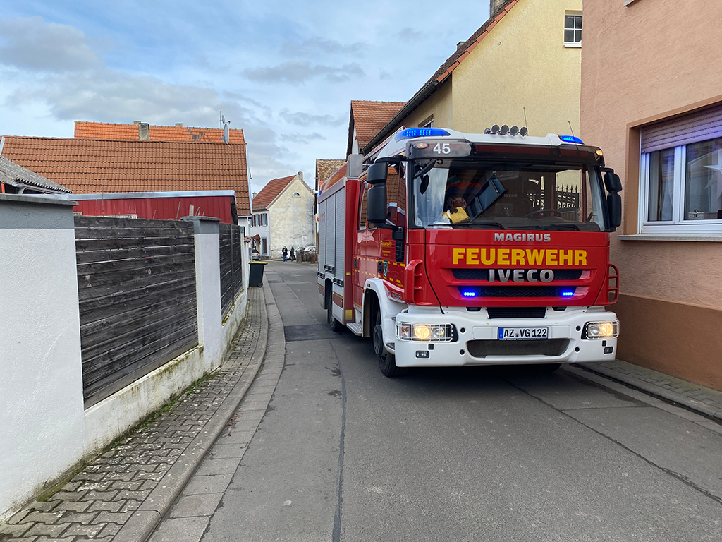 HLF Westhofen am Einsatzort